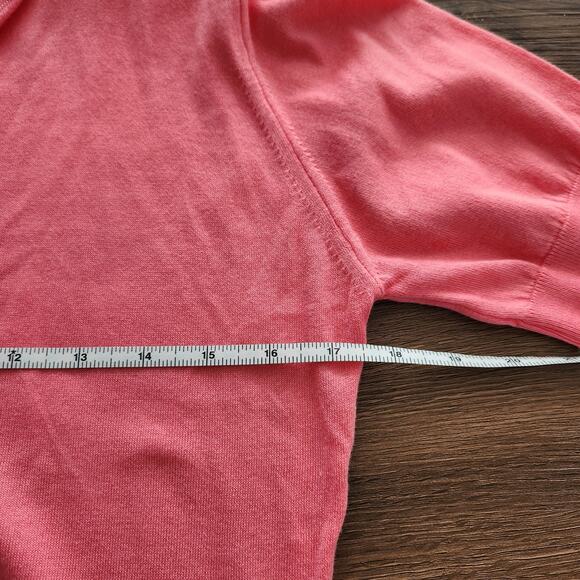 JOHN SMEDLEY Sea Island Cotton Polo Shirt M Pink Designer Knit - Picture 7 of 10